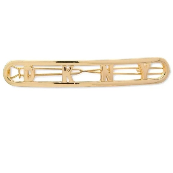 Dkny Accessories - DKNY Gold-Tone Logo Hair Barrette, Brand New with tags⭐️